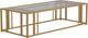Coaster® Adri Glass Top Coffee Table with Matte Brass Metal Frame-0