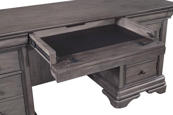 aspenhome® Sinclair Ash Gray Credenza Desk-1