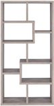 Coaster® Theo Grey Driftwood 10-Shelf Geometric Bookcase-2