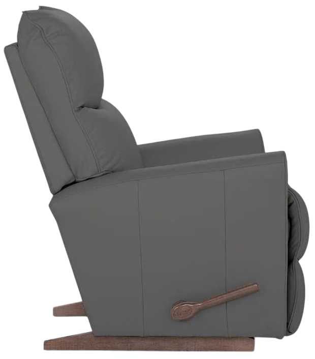 La-Z-Boy® Rowan Graphite Leather Manual Rocking Recliner-3