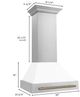 ZLINE Autograph Edition 30" White Matte Wall Mounted Range Hood-2