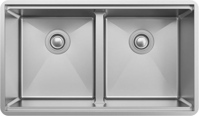 Elkay Crosstown® 9-Piece Polished Satin 31-1/2" x 18-1/2" x 9" Equal Double Bowl Sink Set with Aqua Divide-1