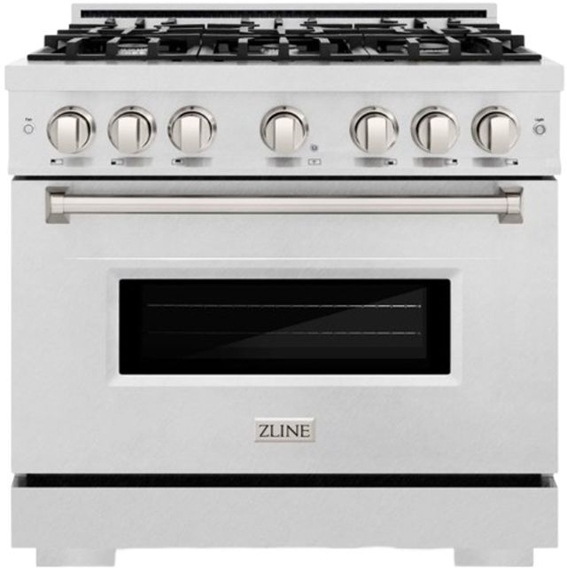 ZLINE Classic 36" Satin Stainless Steel Pro Style Gas Range-0