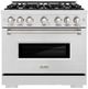 ZLINE Classic Series 36" Satin Stainless Steel Pro Style Gas Range-0