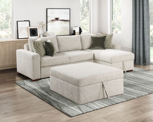 Homelegance® Isla 3-Piece Sage Sand Sectional with Convertible and Reversible Chaise-1
