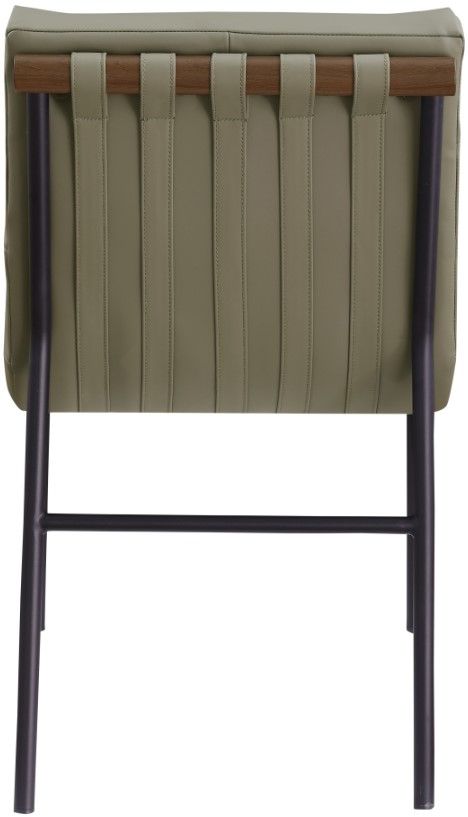 Meridian Furniture Burke Olive/Black Vegan Leather Dining Chair-3