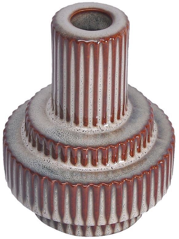 Moe's Home Collection Maud Antique Brown Large Stoneware Candle Holder-1