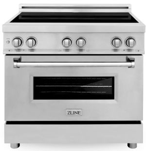 front view of the ZLINE 36" Stainless Steel Freestanding Induction Range
