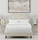 Parker House® Jasmine Champagne King Upholstered Panel Bed-1