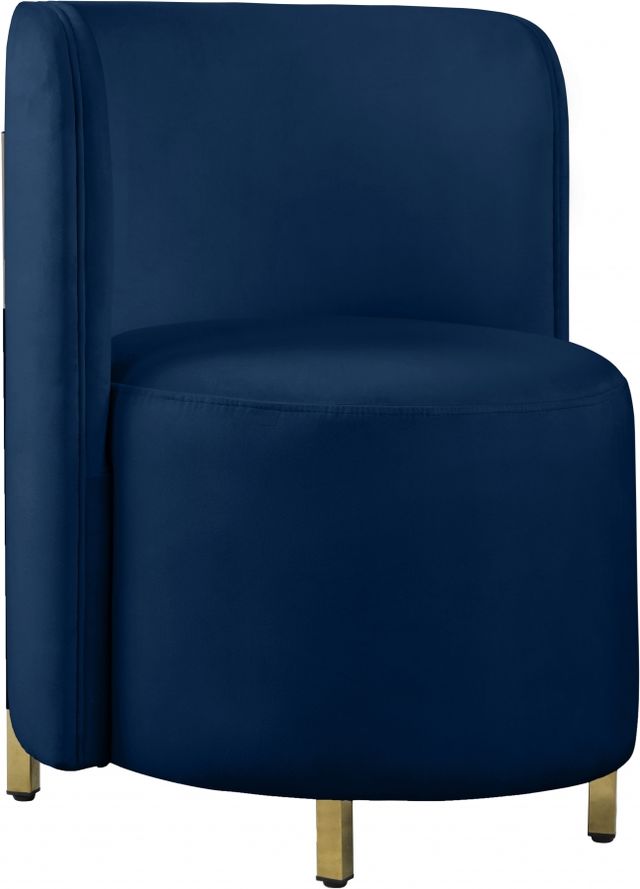 Meridian Furniture Rotunda Navy Velvet Chair-0