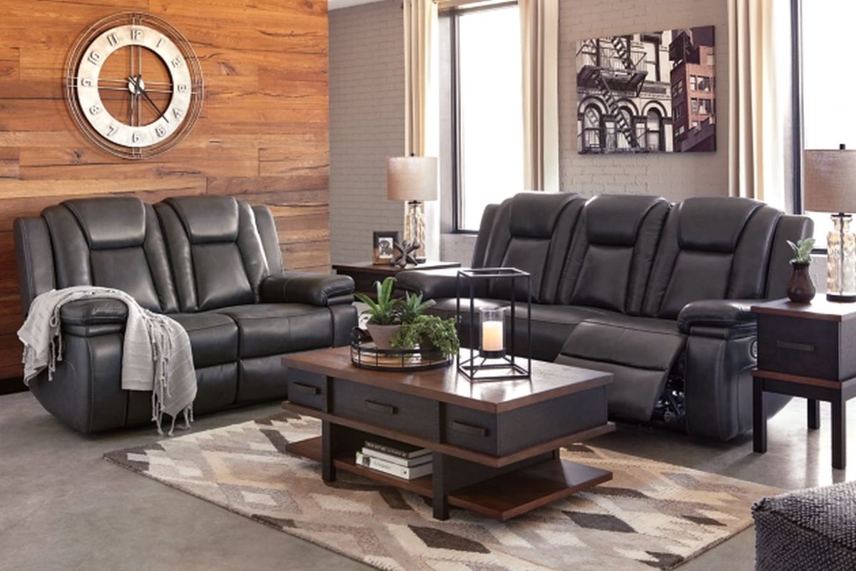 Ashley Garristown Gray Power Reclining Sofa Minervas Home