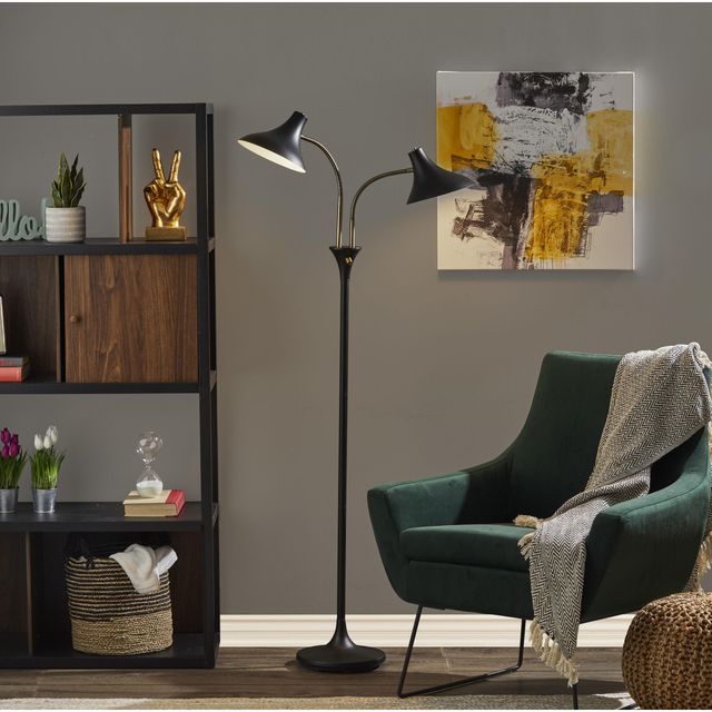 Adesso® Ascot Black Floor Lamp-3