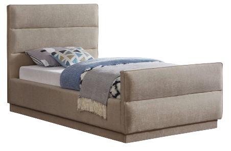 Meridian Furniture Paxton Beige Upholstered Twin Panel Bed-0