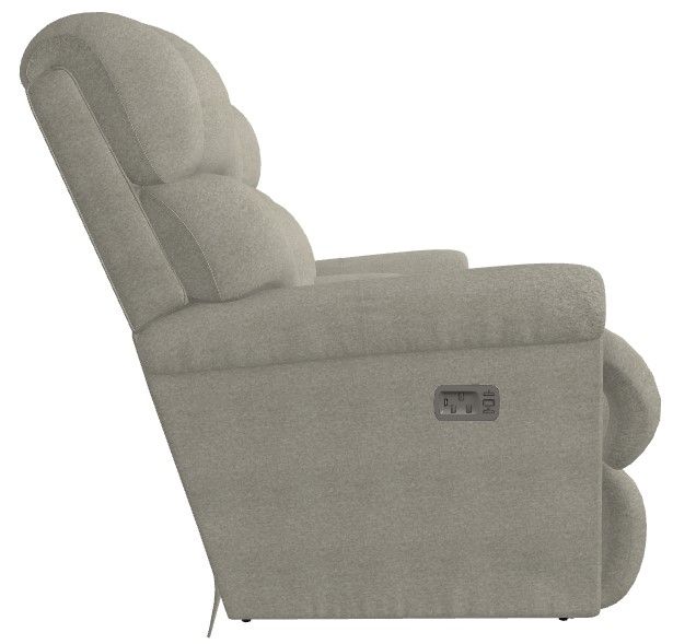La-Z-Boy® Pinnacle Dove Power Wall Reclining Loveseat with Headrest and Console-2