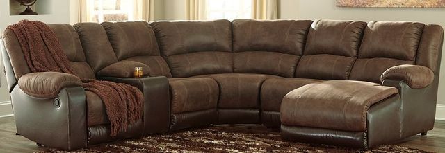 Signature Design by Ashley® Nantahala 6-Piece Coffee Reclining Right-Arm Facing Sectional and Chaise-2