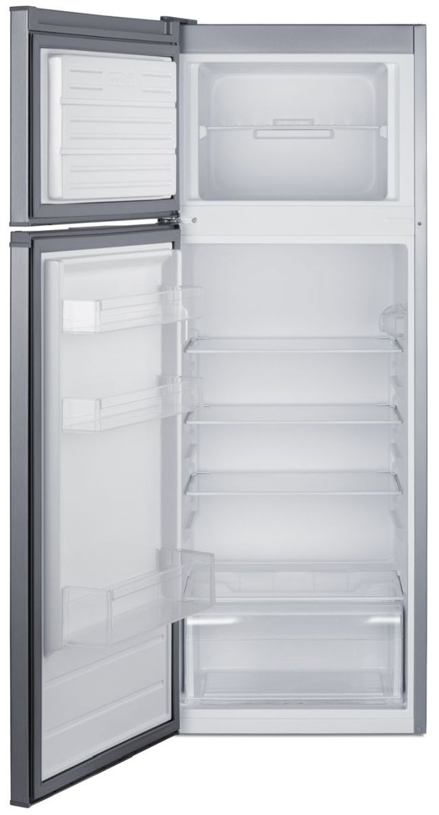 Summit® 22" 7.4 Cu. Ft. Stainless Look Top Freezer Refrigerator-2