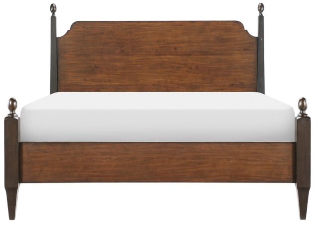 Legacy Classic Fenmore Dark Mocha/Distressed Cherry King Posted Bed-2