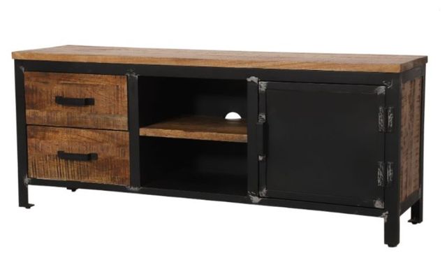 Jaipur Furniture induse Black/Brown Medium TV Cabinet-2