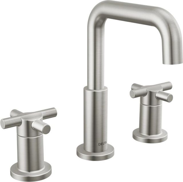 Delta Nicoli® Stainless 2-Handle Cross Widespread Bathroom Faucet-0