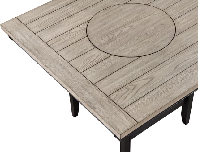Crown Mark Fulton Light Gray Counter Table with Black Base-3