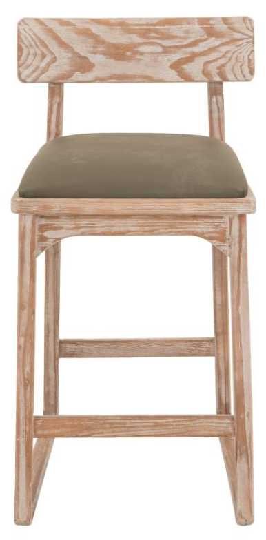 International Furniture Direct Balam Gray/Stained White 24" Barstool-1