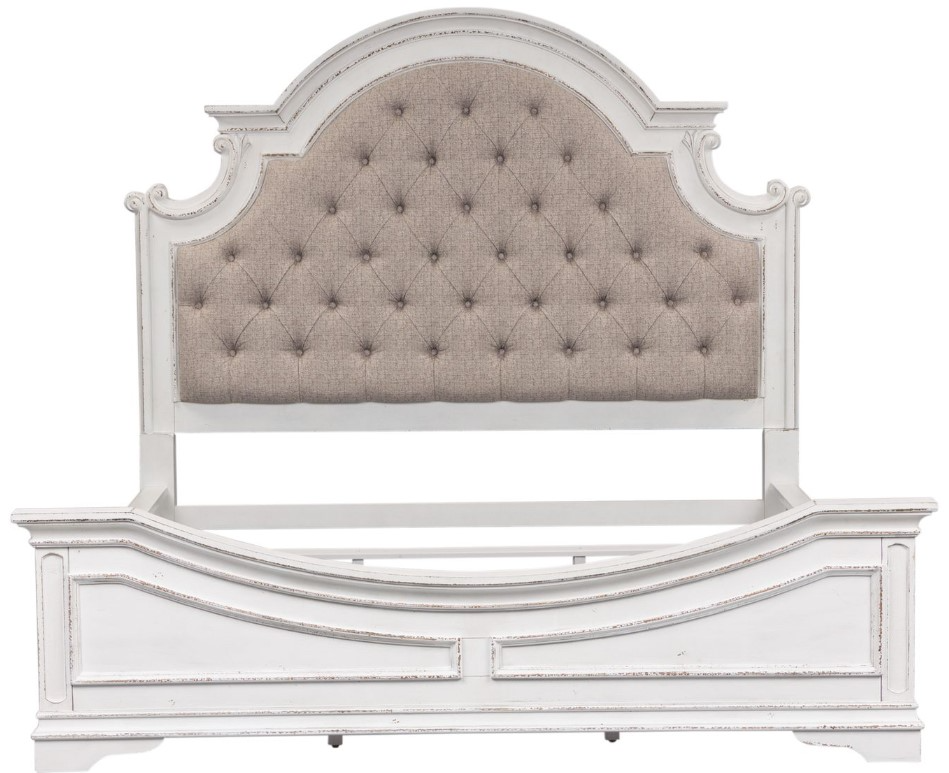 SM Magnolia Manor Fabric Upholstered Panel King Size Bed - Thumbnail 5