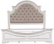 Liberty Furniture Magnolia Manor Antique White/Gray King Upholstered Panel Bed-2