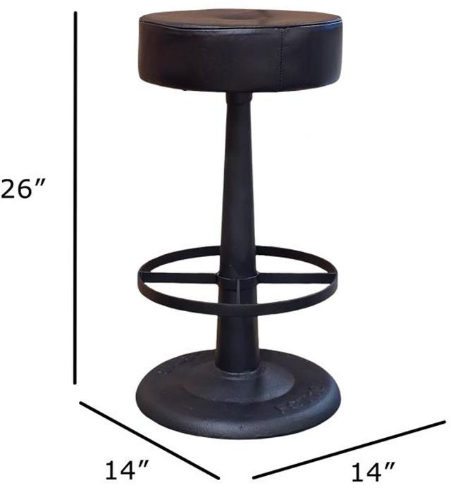 Nest Home Collections Gavin Black Counter Stool-2