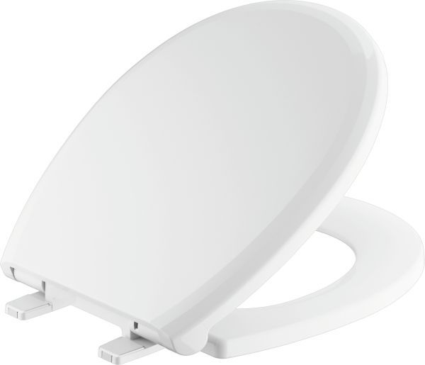 DELTA Sanborne® White Round Front Slow-Close Toilet Seat-1