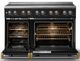 Viking® 5 Series 48" Onyx Pro Style Induction Range with Brushed Brass Trim-1