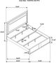 Coaster® Leanne Light Oak/Off White Eastern King Upholstered Panel Bed with LED-2