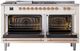 Ilve® Nostalgie II Series 60" Antique White Pro Style Dual Fuel Range-1