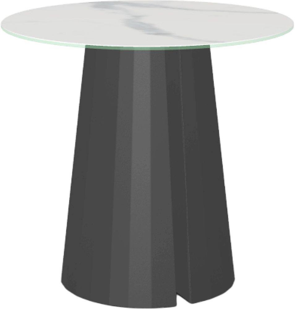 Amisco Customizable Gemma 40" Round Counter Height Pub Table with 0.5" Italian Porcelain on Glass Top