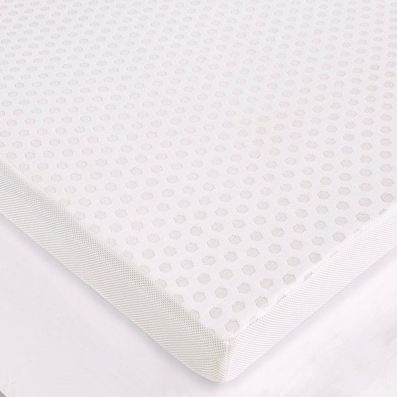 Olliix by Sleep Philosophy White Hypoallergenic 3" Cooling Gel Memory Foam Full Mattress Topper-3