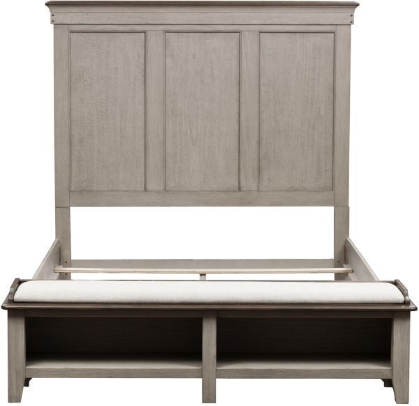 Liberty Furniture Ivy Hollow 4-Piece Dusty Taupe/Weathered Linen Queen Storage Bedroom Set-3