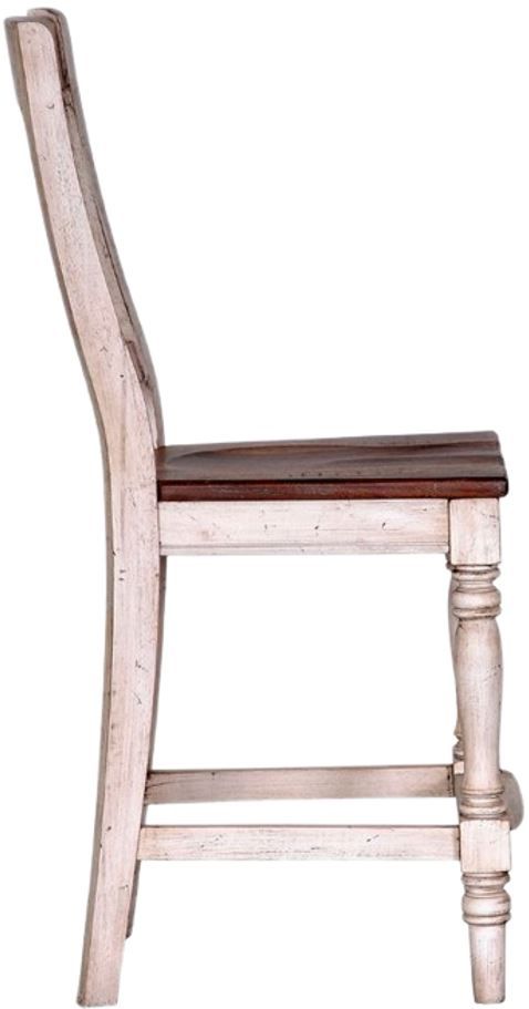 Napa Furniture Design Belmont Brown/White Bar Stool-1