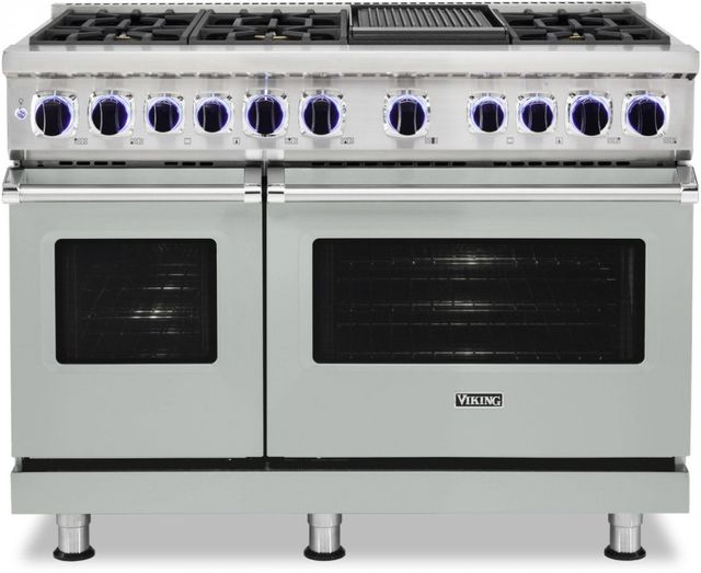Viking® 7 Series 48" Arctic Grey Pro Style Dual Fuel Liquid Propane Range with 12" Griddle-0