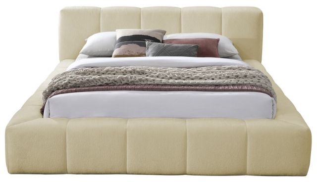 Meridian Furniture Carlin Beige Queen Upholstered Panel Bed-1