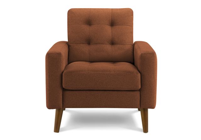 Monarch Specialties Inc. Rust 31" Accent Chair with Walnut Wood Legs-0