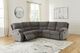 Signature Design by Ashley® Museum 2-Piece Pewter Manual Reclining Sectional-2