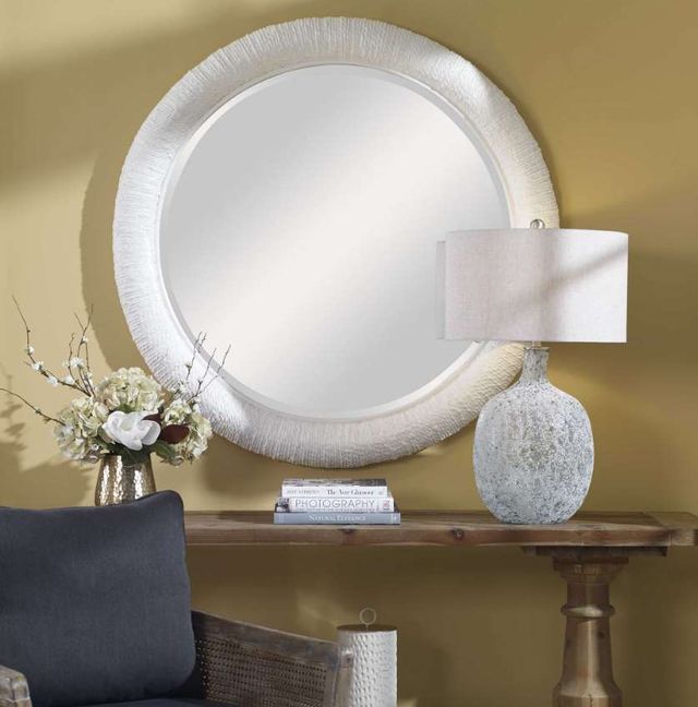 Uttermost® Mariner White Round Mirror-1