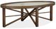Magnussen Home® Kirkpatrick Weathered Walnut Demilune Cocktail Table with Glass Insert Top-0