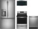 GE Profile™ 4 Piece Stainless Steel Electric Kitchen Package-0