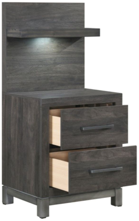 Homelegance® Zephyr Gray Nightstand-3