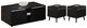 Elements International Halo 3-Piece Black Occasional Table Set-0