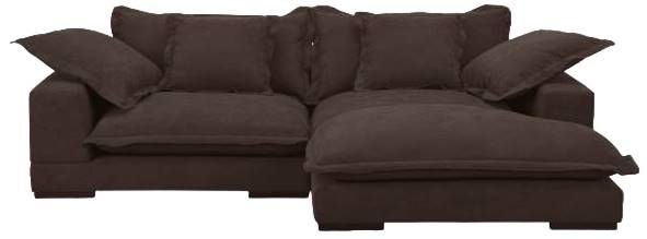 Moe's Home Collection Daydream 2-Piece Dark Brown L-Shaped Sectional Sofa and Chaise-1