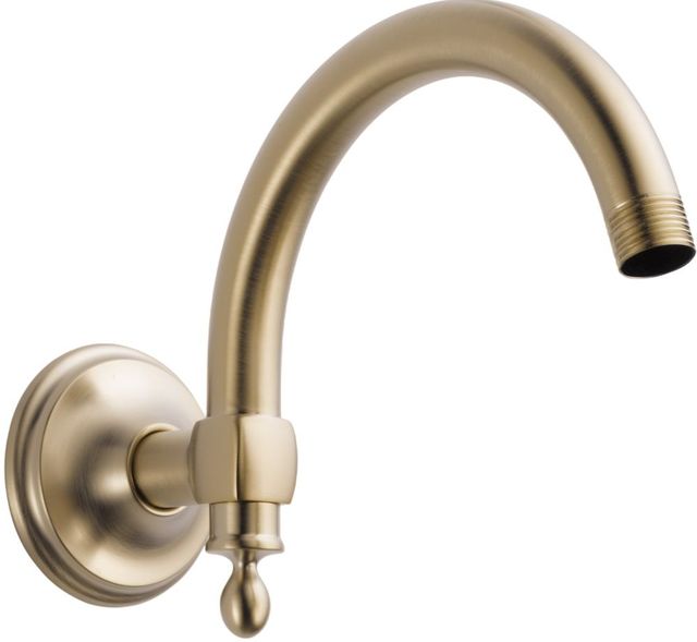 Brizo Essential™ Brilliance® Luxe Gold® 10" Classic Wall Mount Shower Arm and Flange-0