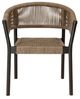 Armen Living Doris Truffle Rope Outdoor Dining Arm Chair-1