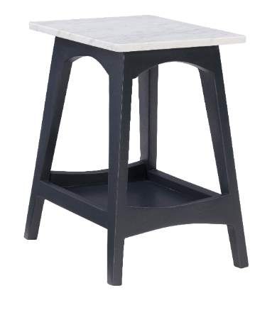 Powell® Rainier Quincey Grey Wash Side Table-0