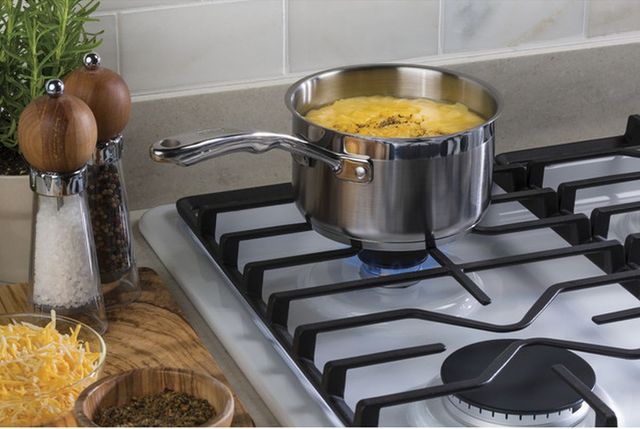 GE® 30" White Built-In Gas Cooktop with Dishwasher-Safe Grates-3